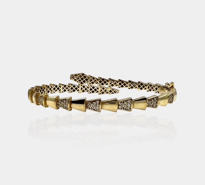10K BVG Replica Bangle CZ