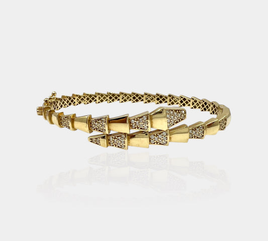 10K BVG Replica Bangle CZ