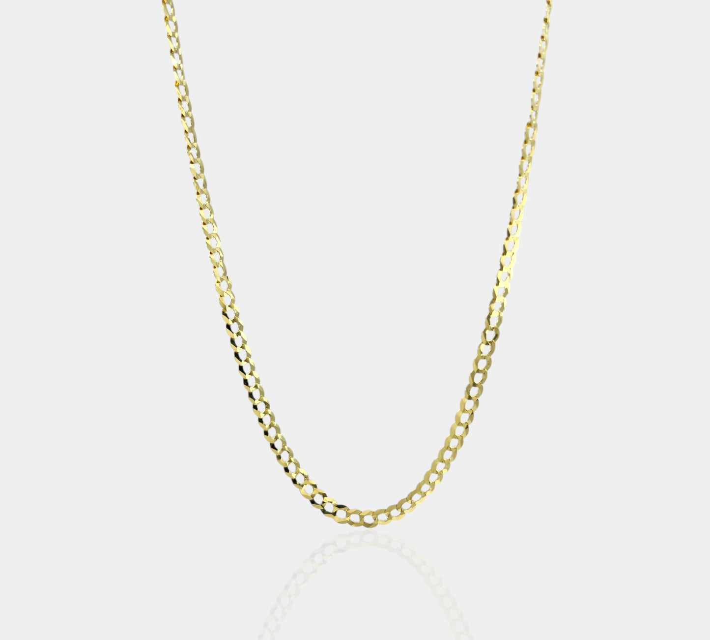 14K Solid Curb Link Chain