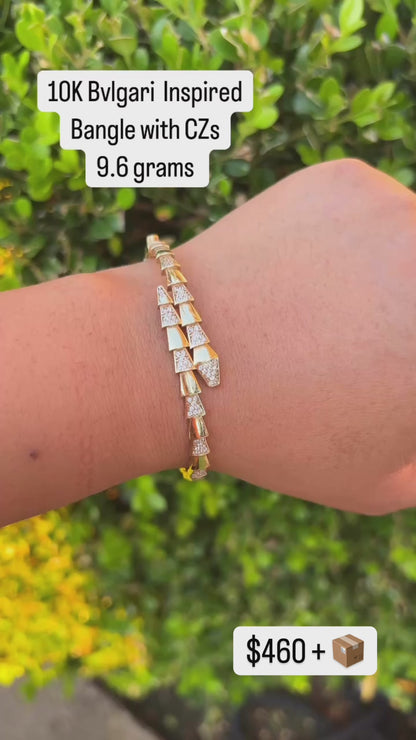 10K BVG Replica Bangle CZ